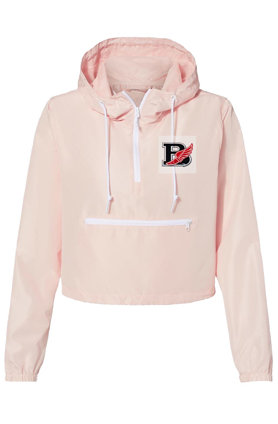 Bwing logo & label Lightweight Pullover Crop Windbreaker