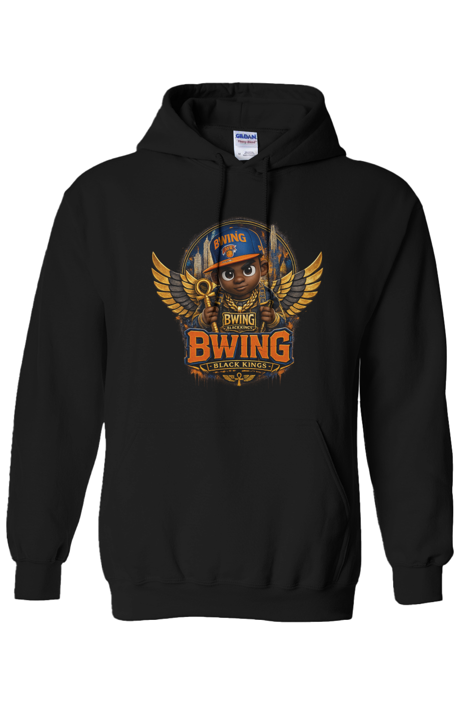 Bwing Black Kings Gildan Heavy Blend Hoodie  Speed