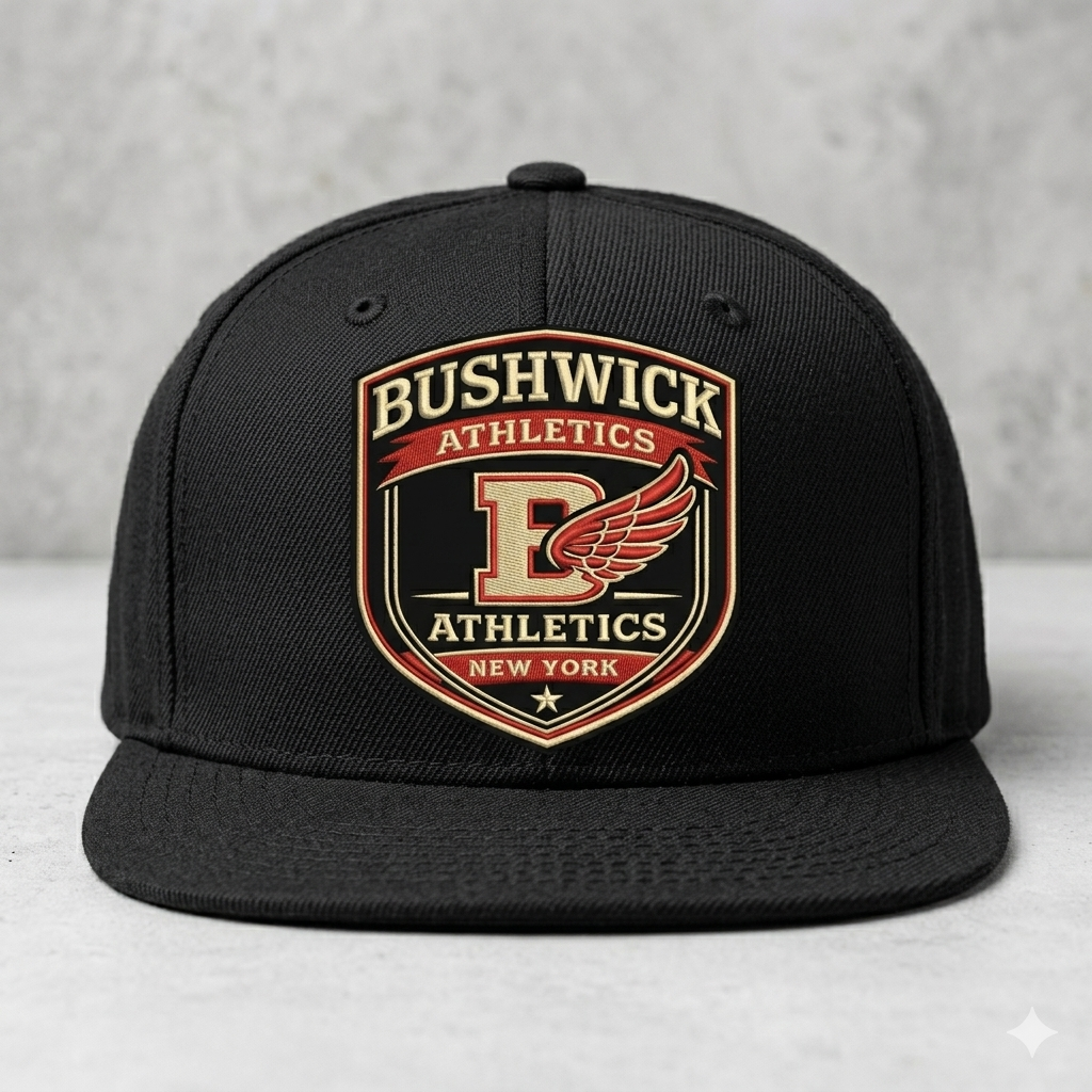 Bushwick Athletic 5-Panel Cotton Twill Snapback Cap